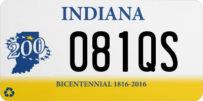 IN license plate 081QS