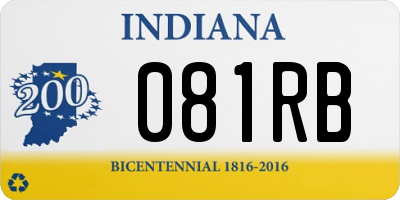 IN license plate 081RB