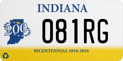 IN license plate 081RG