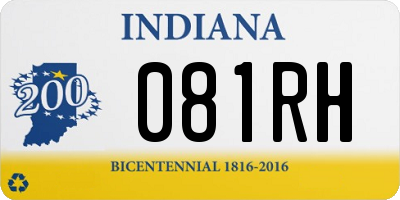 IN license plate 081RH