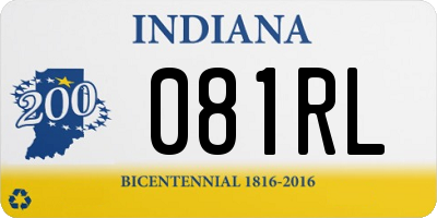 IN license plate 081RL