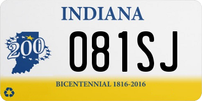 IN license plate 081SJ