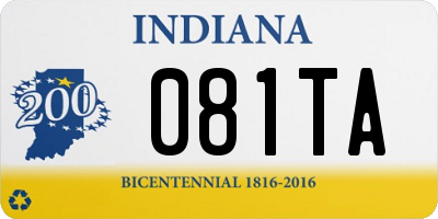 IN license plate 081TA