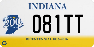 IN license plate 081TT