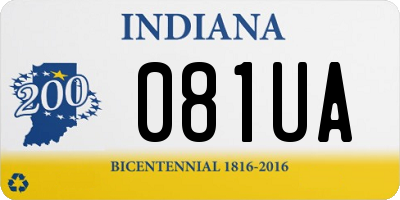 IN license plate 081UA