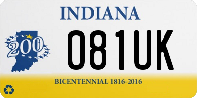 IN license plate 081UK