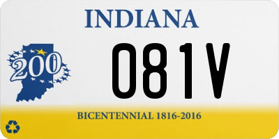 IN license plate 081V