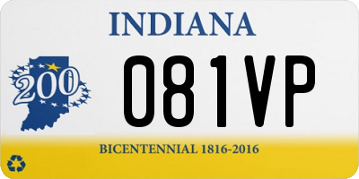 IN license plate 081VP