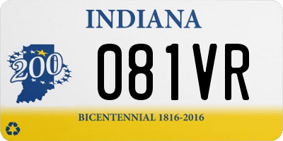 IN license plate 081VR