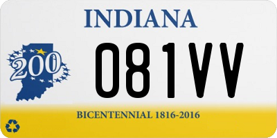 IN license plate 081VV