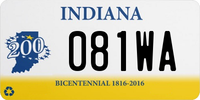 IN license plate 081WA