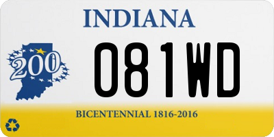 IN license plate 081WD