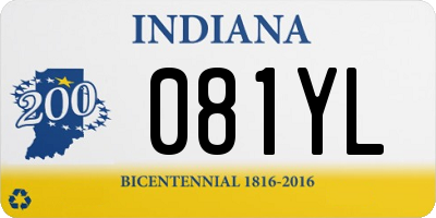 IN license plate 081YL