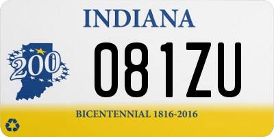 IN license plate 081ZU