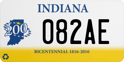 IN license plate 082AE