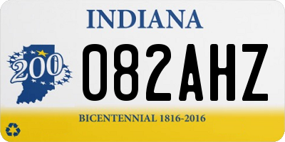 IN license plate 082AHZ