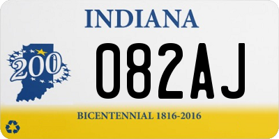 IN license plate 082AJ