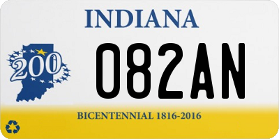 IN license plate 082AN