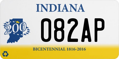 IN license plate 082AP