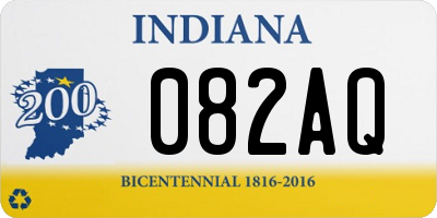 IN license plate 082AQ