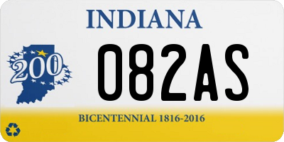 IN license plate 082AS