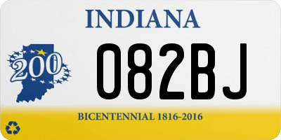 IN license plate 082BJ