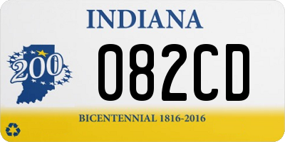 IN license plate 082CD