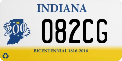 IN license plate 082CG