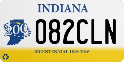 IN license plate 082CLN