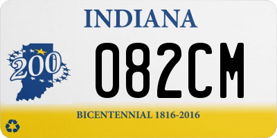 IN license plate 082CM