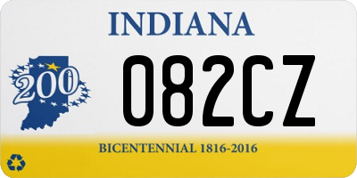 IN license plate 082CZ