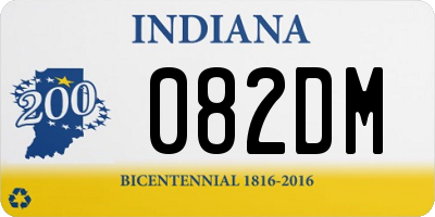 IN license plate 082DM