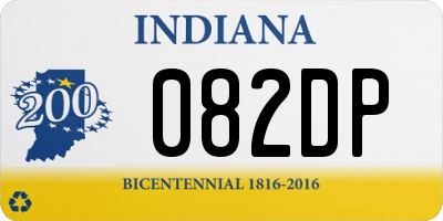 IN license plate 082DP