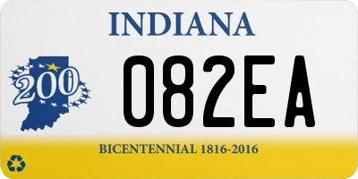 IN license plate 082EA