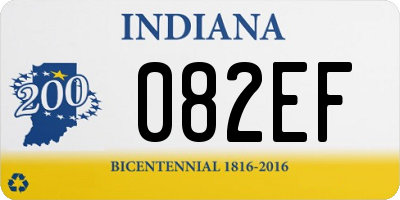 IN license plate 082EF