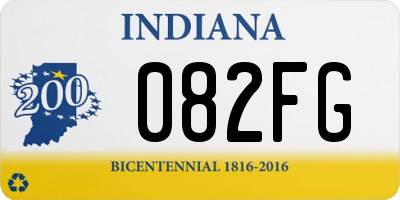 IN license plate 082FG