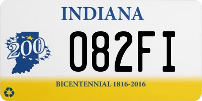 IN license plate 082FI