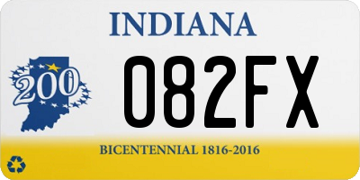 IN license plate 082FX