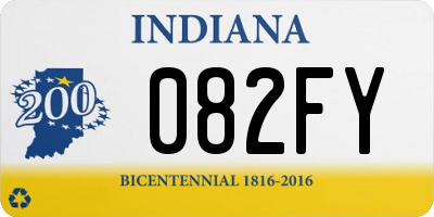 IN license plate 082FY