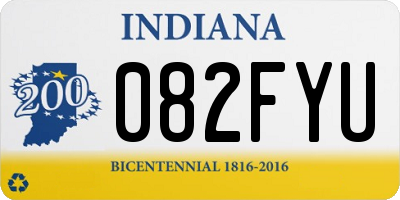 IN license plate 082FYU