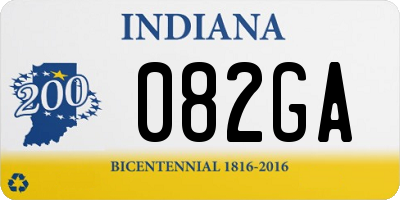 IN license plate 082GA