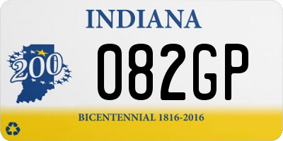 IN license plate 082GP