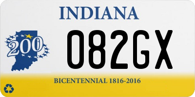 IN license plate 082GX