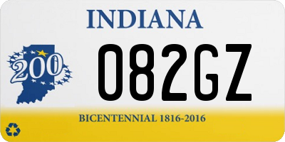 IN license plate 082GZ