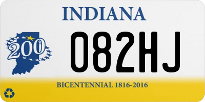 IN license plate 082HJ