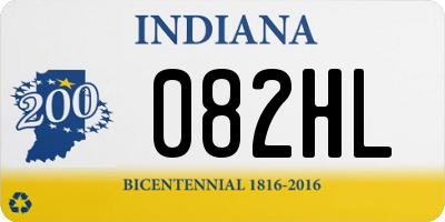 IN license plate 082HL