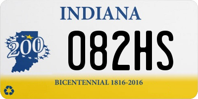 IN license plate 082HS