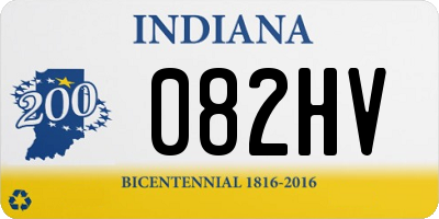 IN license plate 082HV