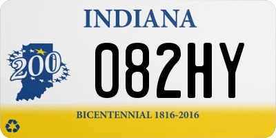 IN license plate 082HY