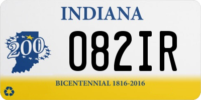 IN license plate 082IR